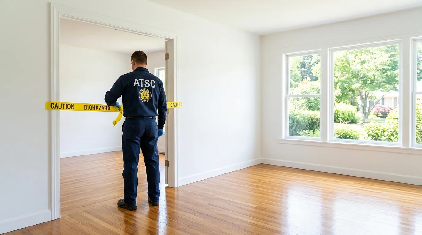 Certified biohazard cleanup crew performing Crime Scene Cleanup in Manor