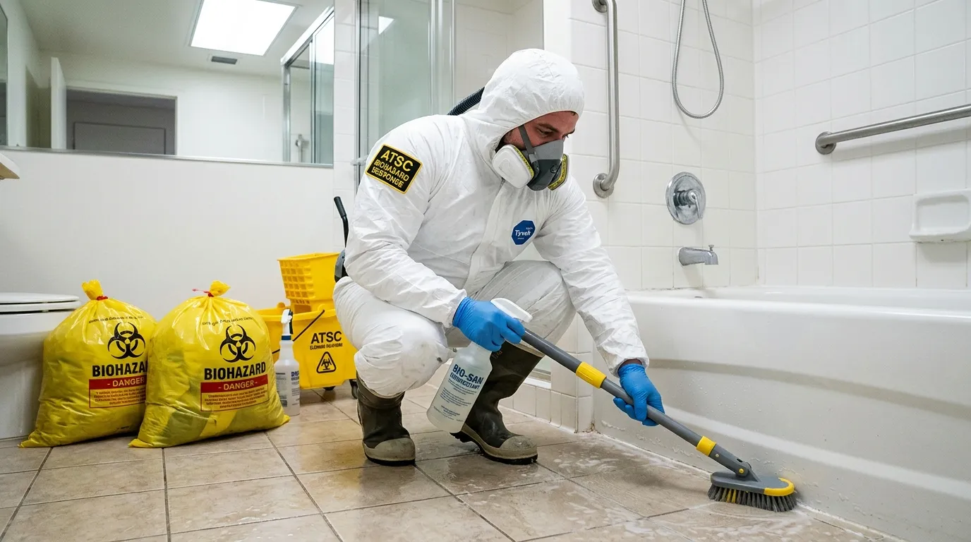 Decontamination equipment deployed for Blood Cleanup in Manor